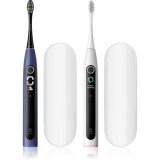 Oclean X Lite Set Duo pack periuta de dinti cu ultrasunete pachet duo cu trusă de călătorie Dark Blue+Grey