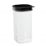 Recipient cu capac pentru depozitare Hamburg, Plast Team, 2.5 L, plastic, negru/transparent