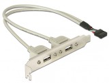 Bracket cu 2 porturi USB 2.0, Delock 71000