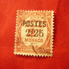 Timbru Monaco 1937 - Uzuale ,supratipar 2,25/2fr stampilat