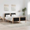 VidaXL Cadru de pat cu headboard Negru 140 x 200 cm țesătură 3394265