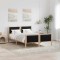 vidaXL Cadru de pat cu headboard Negru 140 x 200 cm țesătură 3394265