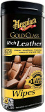 Cumpara ieftin Servetele Intretinere Piele Meguiar&#039;s Rich Leather Wipes, 30 buc