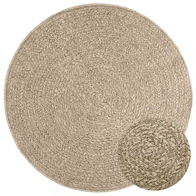 vidaXL Covor ZIZUR, aspect iută, &amp;Oslash; 120 cm, pentru interior și exterior 4010415 foto
