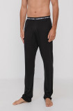 Karl Lagerfeld Pantaloni de pijama bărbați, culoarea negru, material neted