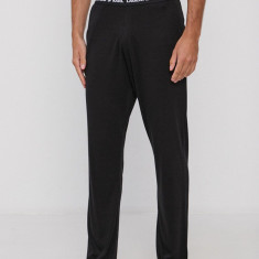 Karl Lagerfeld Pantaloni de pijama bărbați, culoarea negru, material neted