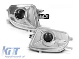 Set de proiectoare cu lentila potrivit pentru Mercedes E-Class W210 1999-2002 / SLK R170 1996-2000 / CLK W208 1998-2002 crom, stanga + dreapta Perform