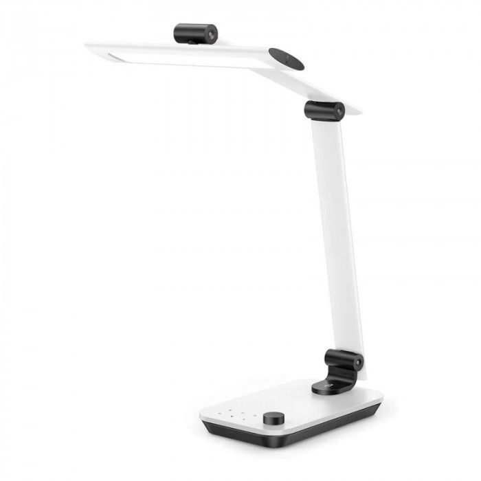 Lampa de birou TaoTronics, 12 W, 900 lm, 6400 K, 96 x LED, control touch, aluminiu/ABS, Alb