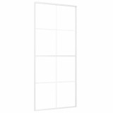 Cumpara ieftin Usa glisanta, alb, 90x205 cm, sticla ESG mata si aluminiu