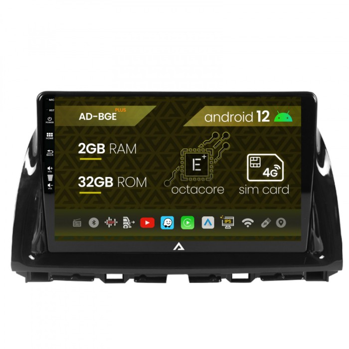 Navigatie Mazda CX-5 (2012-2015), Android 12, E-Octacore 2GB RAM + 32GB ROM, 10.1 Inch - AD-BGE10002+AD-BGRKIT319
