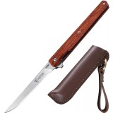 Cutit de vanatoare tactic Foxter, 21.5 cm, metal si lemn, husa