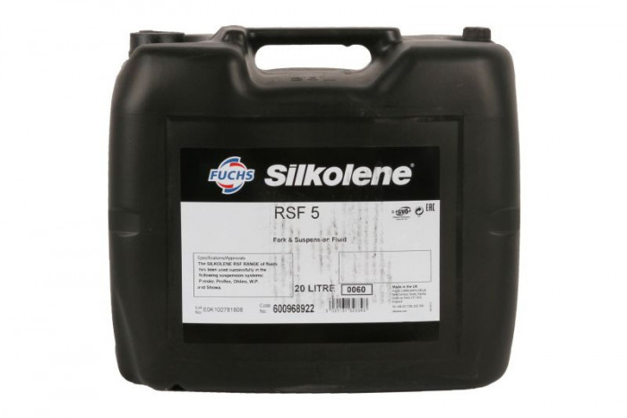 Ulei de amortizor de amortizare Silkolen RSF 5 SAE 5W 20L ISO 22 la transmisii și suspensii din spate