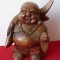 STATUETA DIN LEMN SCULPTAT, &quot;BUDA&quot; (Nr.12)