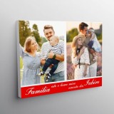 Tablou Canvas Personalizat Colaj 2 Poze Text, Decoratiune Casa, Imprimare Profesionala, Panza Bumbac, Cadou Unic, Rezistent