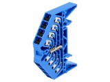 Conector Șine 1.5mm2 16 Borne Albastru 17.5A