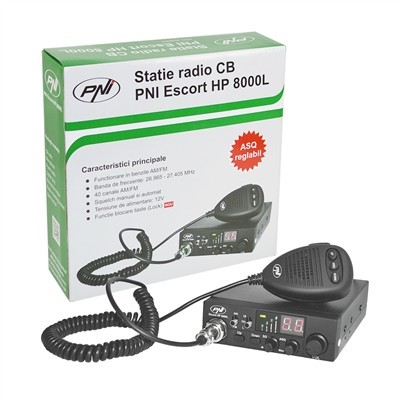 STATIE RADIO CB PNI ESCORT HP 8000L 12V 4W CU ASQ REGLABIL, FUNCTIE LOCK, MUFA DE BRICHETA INCLUSA 13155 foto