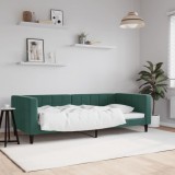 vidaXL Cadru de pat, verde &icirc;nchis, 90x200 cm, catifea