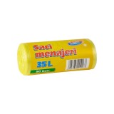 Cumpara ieftin Saci menajeri 35L, Galbeni, 50 buc rola