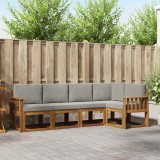 vidaXL Set de canapea cu pernă 5 pcs Gri natural și deschis 3366389