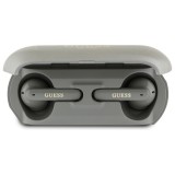 Handsfree Bluetooth Guess Elongated Metallic Printed Logo, TWS, Gri