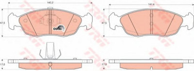 Set placute frana,frana disc CITROEN XSARA Cupe (N0) (1998 - 2005) TRW GDB1322 foto