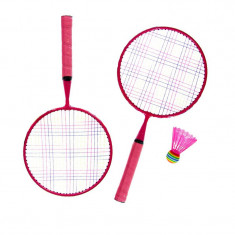 Set Rachete si Fluturas de Badminton, Roz, 46 cm, ATU-080746