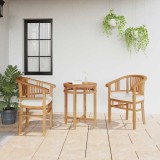 Scaune de grădină 2 pcs Maro 63 x 58 x 89 cm Lemn masiv de tec