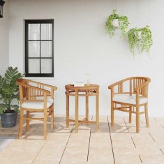 vidaXL Scaune de grădină 2 pcs Maro 63 x 58 x 89 cm Lemn masiv de tec 42008384