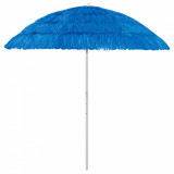 Umbrelă de plajă Hawaii, albastru, 240 cm, vidaXL