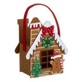 Cosulet din Feltu de Craciun Casa de Turta Dulce 17x9x20cm, CMCLASS