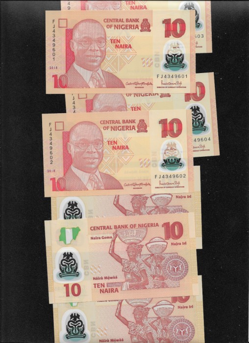 Nigeria 10 naira 2013 18 aunc/unc pret pe bucata