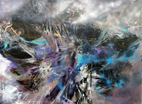 Pictura dimensiuni mari 200x150 cm despre copilarie vizare zbor KLOSKA, Abstract, Acrilic