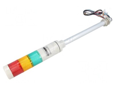 Semnalizator Coloană LED Roşu/Ambră/Verde 24V foto