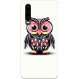 Husa silicon pentru Huawei P30, Colorful Owl Illustration