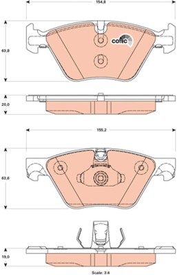 TRW GDB1882 COTEC set placute frana,frana disc foto
