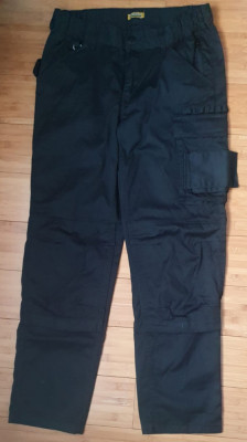 Pantaloni de munca barbatesti WorkWear cu multe buzunare negru Small foto