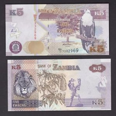 Zambia 2012 - 5 kwacha UNC foto