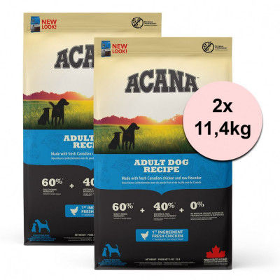 ACANA Adult Dog Recipe 2 x 11,4 kg foto