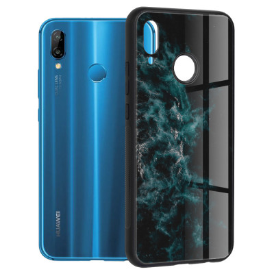Husa pentru Huawei P20 Lite, Techsuit Glaze Series, Blue Nebula foto
