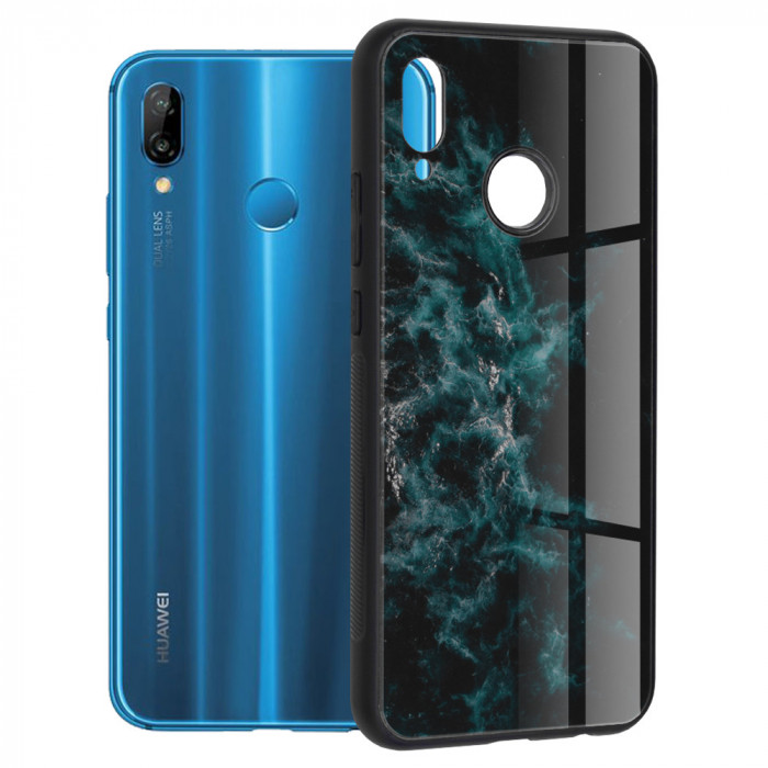 Husa pentru Huawei P20 Lite, Techsuit Glaze Series, Blue Nebula