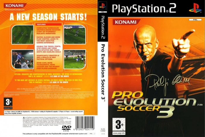 Joc PS2 PES 3 Pro Evolution Soccer 3 - PlayStation 2 colectie retro RAR