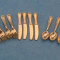 Set de 12 tacamuri - din metal - culoare aurie - miniaturi colectionari 1:12