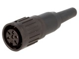 Mufă DIN 6 PIN pe cablu 300V 5A argintat