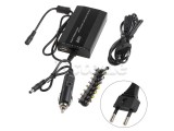 Incarcator Laptop Universal 8 mufe 100W Priza si Bricheta Autoturism 12V &ndash; 19V &ndash; 20V &ndash; 24V