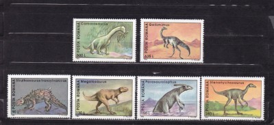 ROMANIA 1994 LP 1341 ANIMALE PREISTORICE SERIE MNH foto