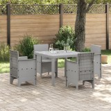 VidaXL Masă de Grădină Gri deschis 100 x 100 x 73 cm poliratan