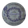 Farfurie metalica rotunda tip tava Pufo Purple lavender pentru servire desert, prajituri, aperitive, 33 cm