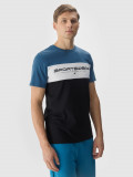 Tricou cu imprimeu pentru bărbați - albastru, 4F Sportswear