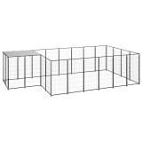 Cumpara ieftin Padoc pentru caini, negru, 8,47 m&sup2;, otel
