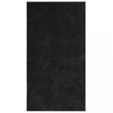 Cumpara ieftin Covor HUARTE, fir scurt, moale si lavabil, negru, 60x110 cm
